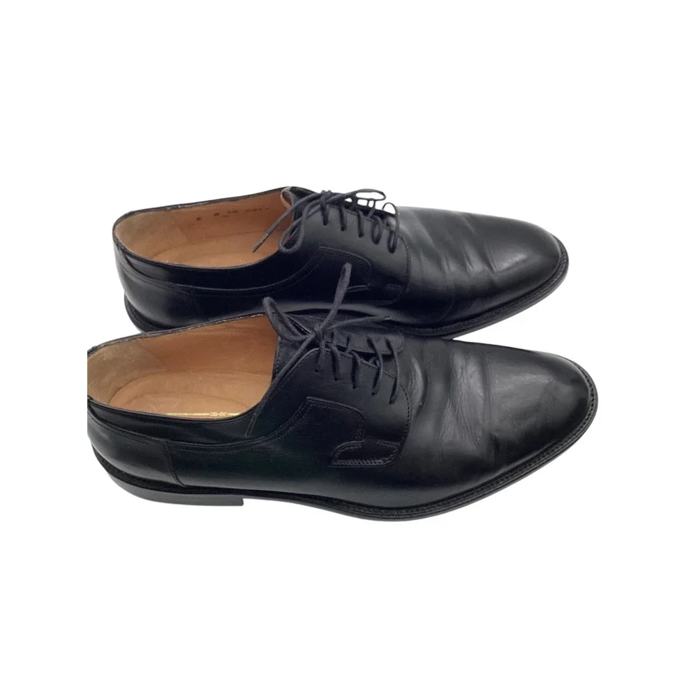 Johnston & Murphy - Men's Plain Toe Derby Oxford Black Leather - Size 9.5M‎